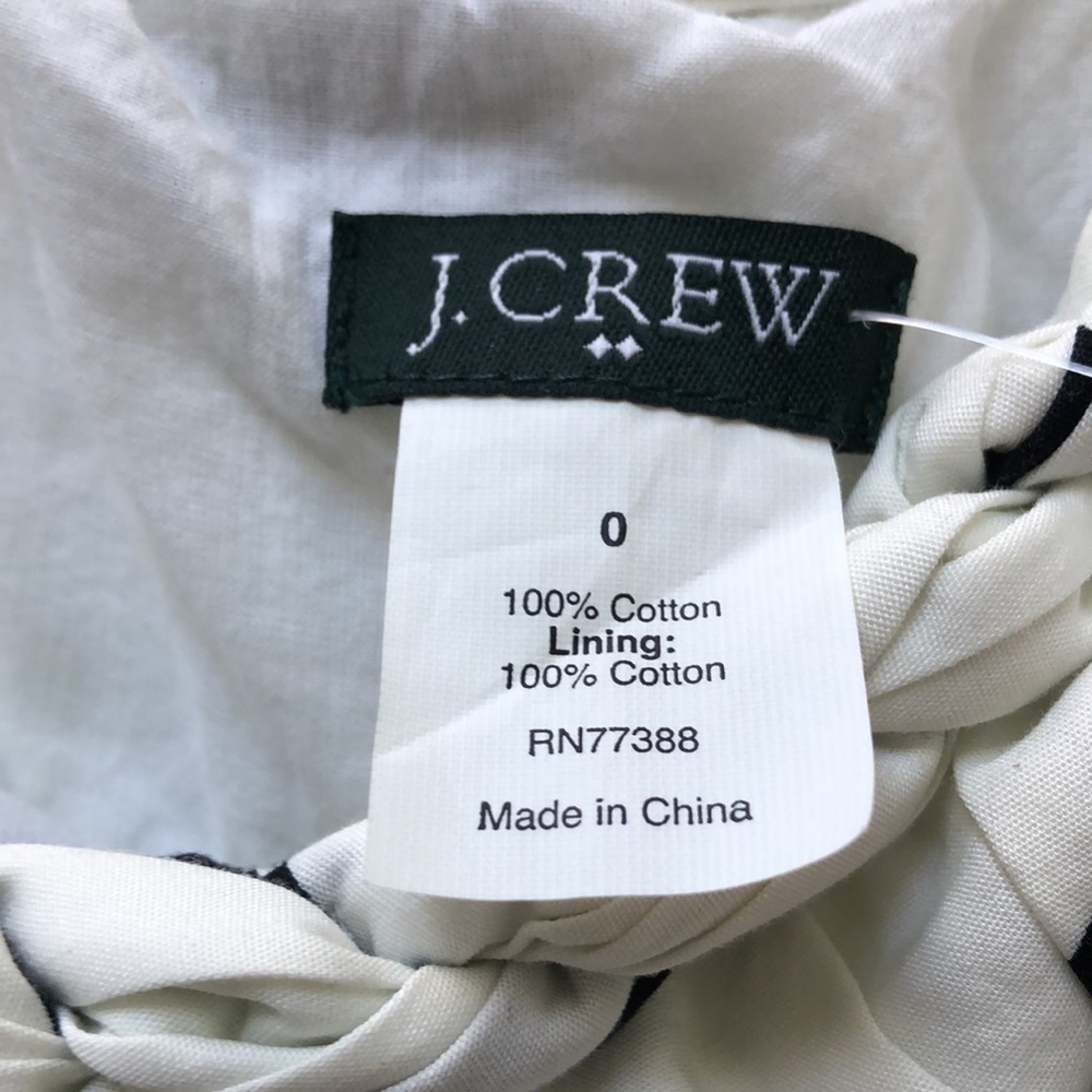 [ J CREW] White Black Polka Dot Dress NWT - Picture 3 of 4